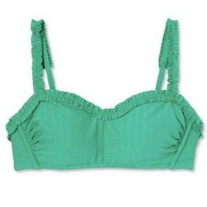 Stoney Clover Lane X Target NWOT Sweetheart Green Bikini Swim Top White Sz XXS